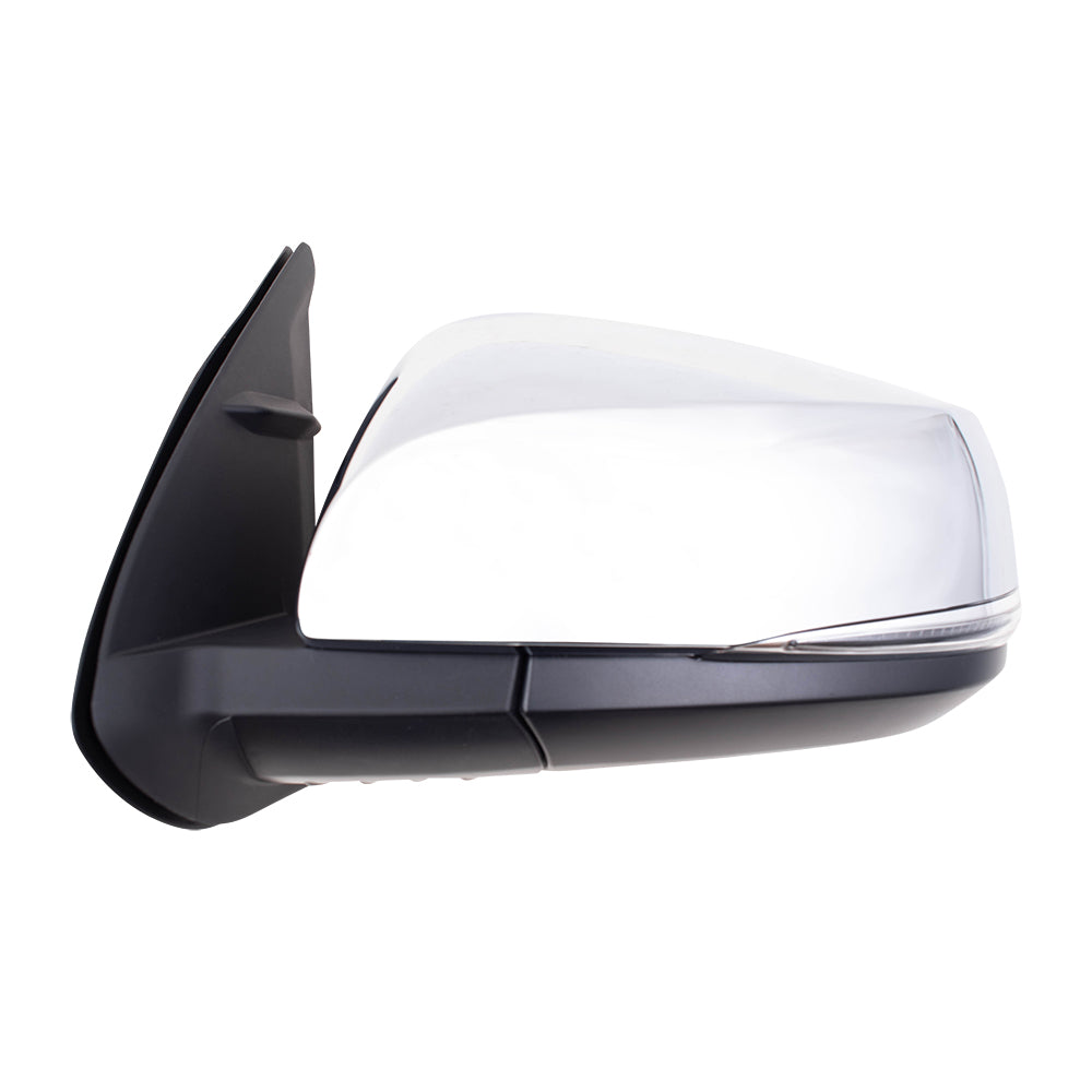 Replacement Driver Power Door Mirror Chrome Cover Heated Signal Blind Spot Detection Compatible with 2016-2020 Tacoma