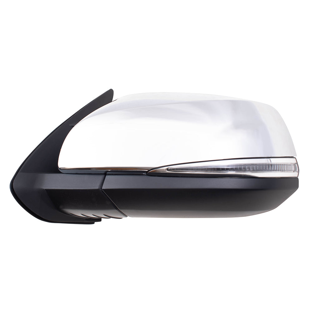 Replacement Driver Power Door Mirror Chrome Cover Heated Signal Blind Spot Detection Compatible with 2016-2020 Tacoma