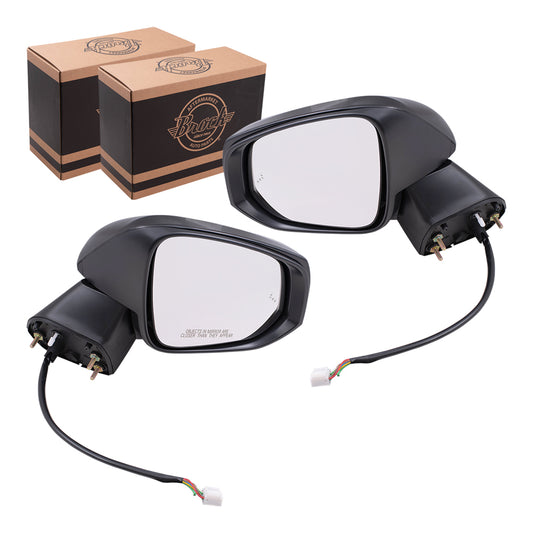 Replacement Set Driver and Passenger Power Side Door Mirrors Heated Signal Blind Spot Detection Compatible with 2019 2020 RAV4 RAV4 Hybrid