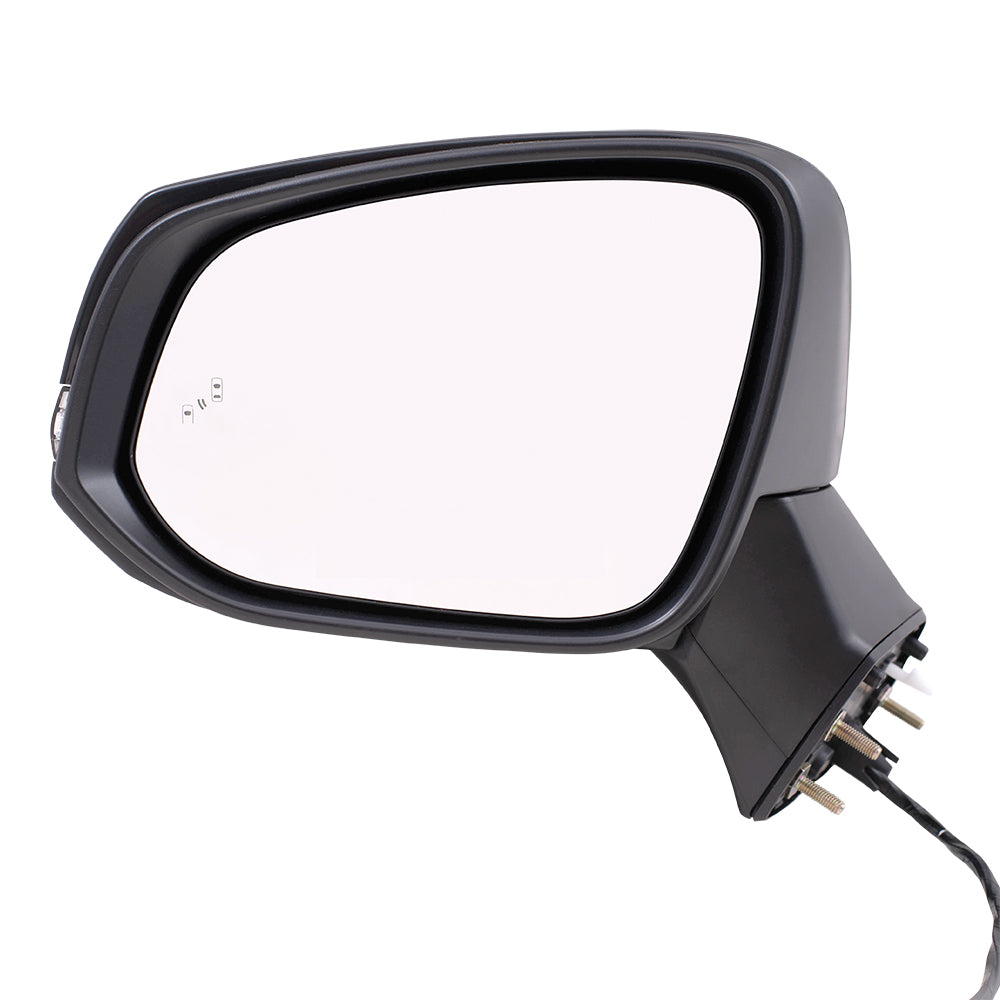 Brock Aftermarket Replacement Part Driver Side Power Mirror With Heat-Signal-Blind Spot Detection-Puddle Light Compatible with 2019-2021 Toyota RAV4