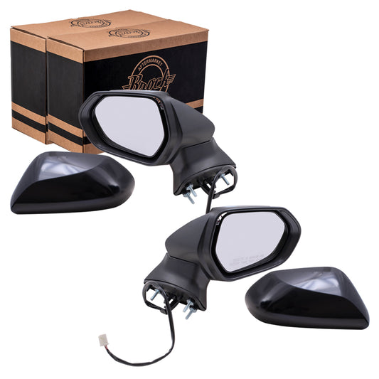 Replacement Set Driver and Passenger Power Side Door Mirrors Heated with Signal Compatible with 2018-2019 Camry 2018-2020 Camry Hybrid
