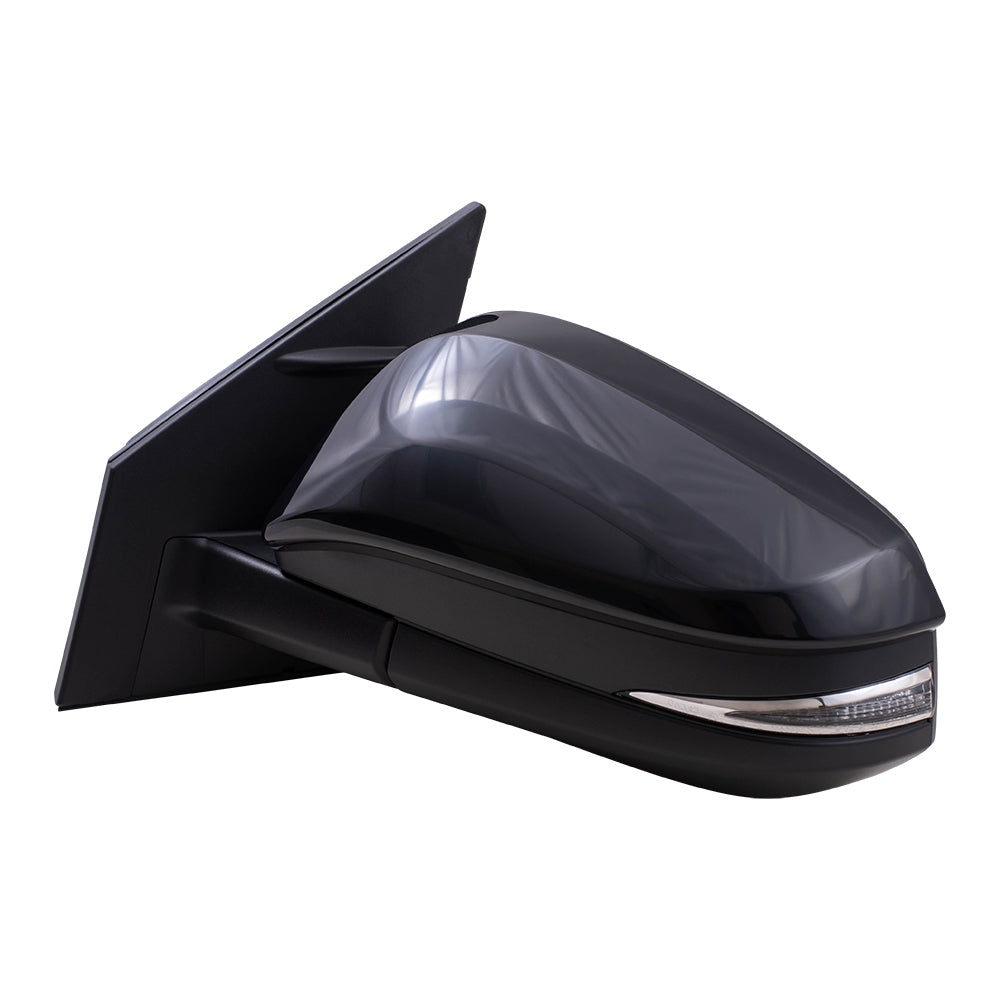 Brock Aftermarket Replacement Driver Left Power Mirror PTM Black With Heat-Signal-Blind Spot Detection Without Camera Compatible With 2015-2018 Toyota RAV4 North America Built From 11/2014
