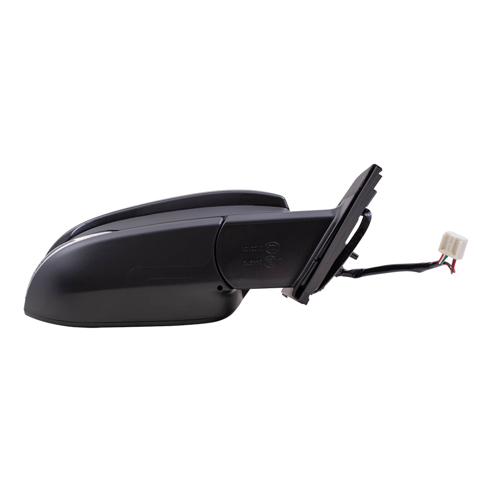 Brock Aftermarket Replacement Passenger Right Power Mirror PTM Black With Heat-Signal-Blind Spot Detection Without Camera Compatible With 2015-2018 Toyota RAV4 North America Built From 11/2014