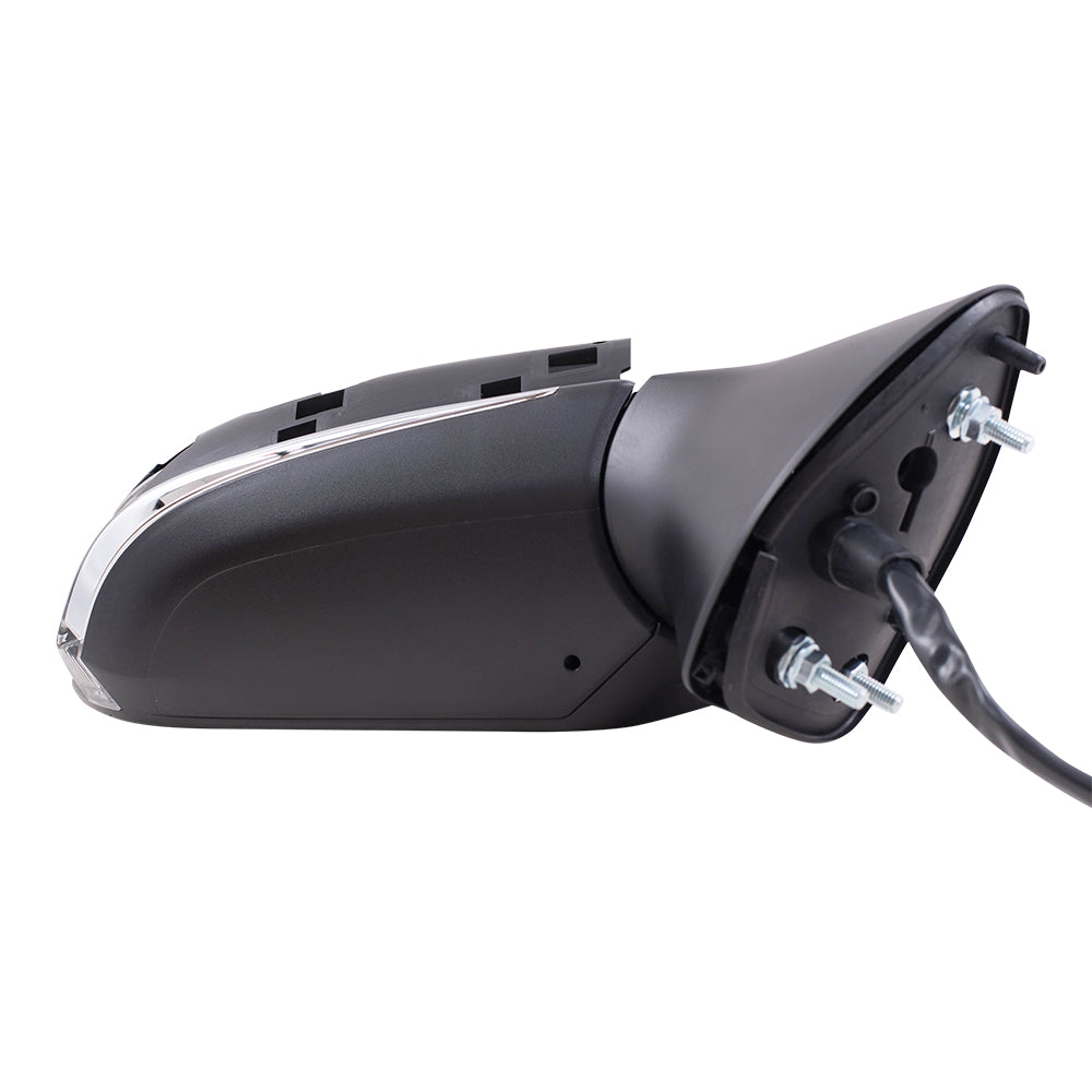 Brock Aftermarket Replacement Passenger Right Power Mirror With Heat-Signal-Blind Spot Detection Without Camera Paint To Match Black Compatible With 2018-2021 Toyota Camry