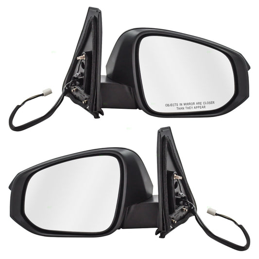 Pair Set Power Side View Mirrors Heated Ready-to-Paint Replacement for 2014-2019 Toyota 4Runner 87940-35B60 87910-35B90