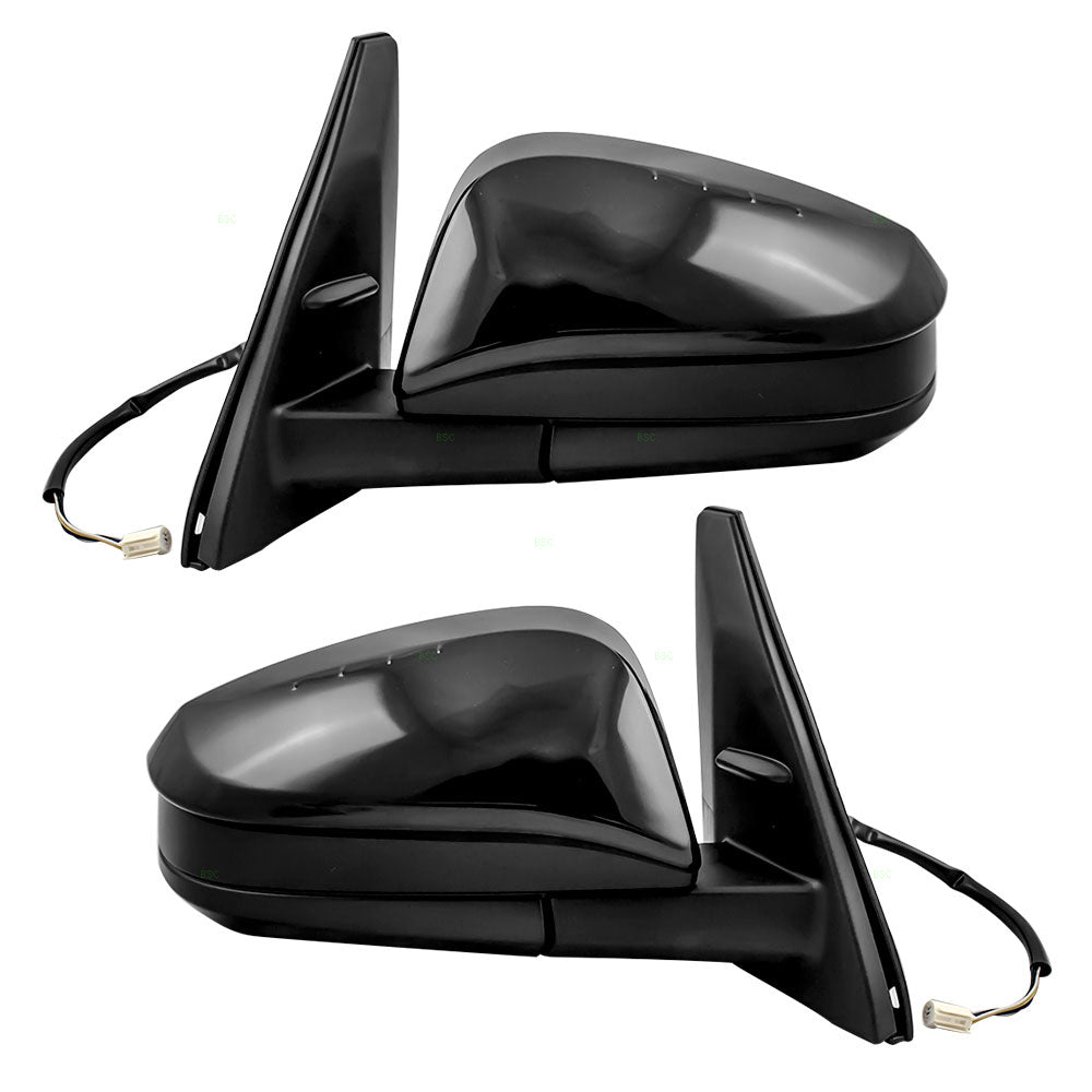 Pair Set Power Side View Mirrors Heated Ready-to-Paint Replacement for 2014-2019 Toyota 4Runner 87940-35B60 87910-35B90