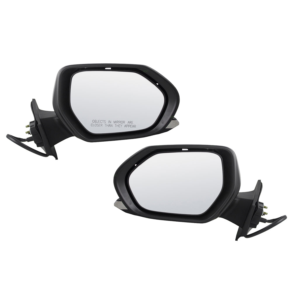 Brock Replacement Pair Set Power Side View Mirrors Heated Compatible with 16-18 Prius & Prime 87945-47060-C0 128-65526AR