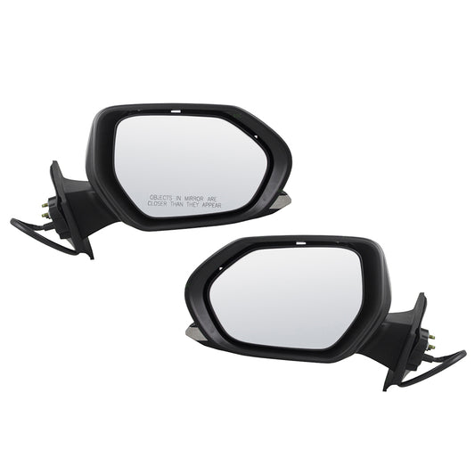 Brock Replacement Pair Set Power Side View Mirrors Heated Compatible with 16-18 Prius & Prime 87945-47060-C0 128-65526AR