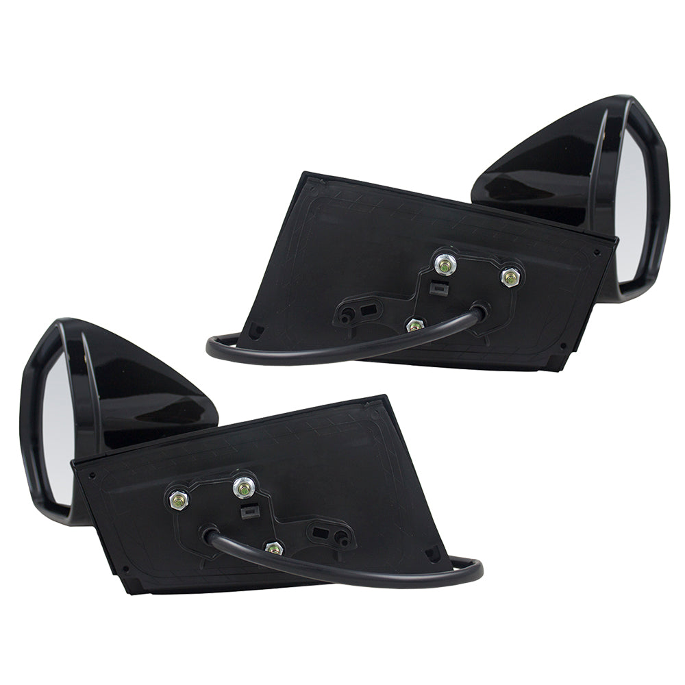 Brock Replacement Pair Set Power Side View Mirrors Heated Textured Base Ready-to-Paint Cap Compatible with 16-18 Prius & Prime
