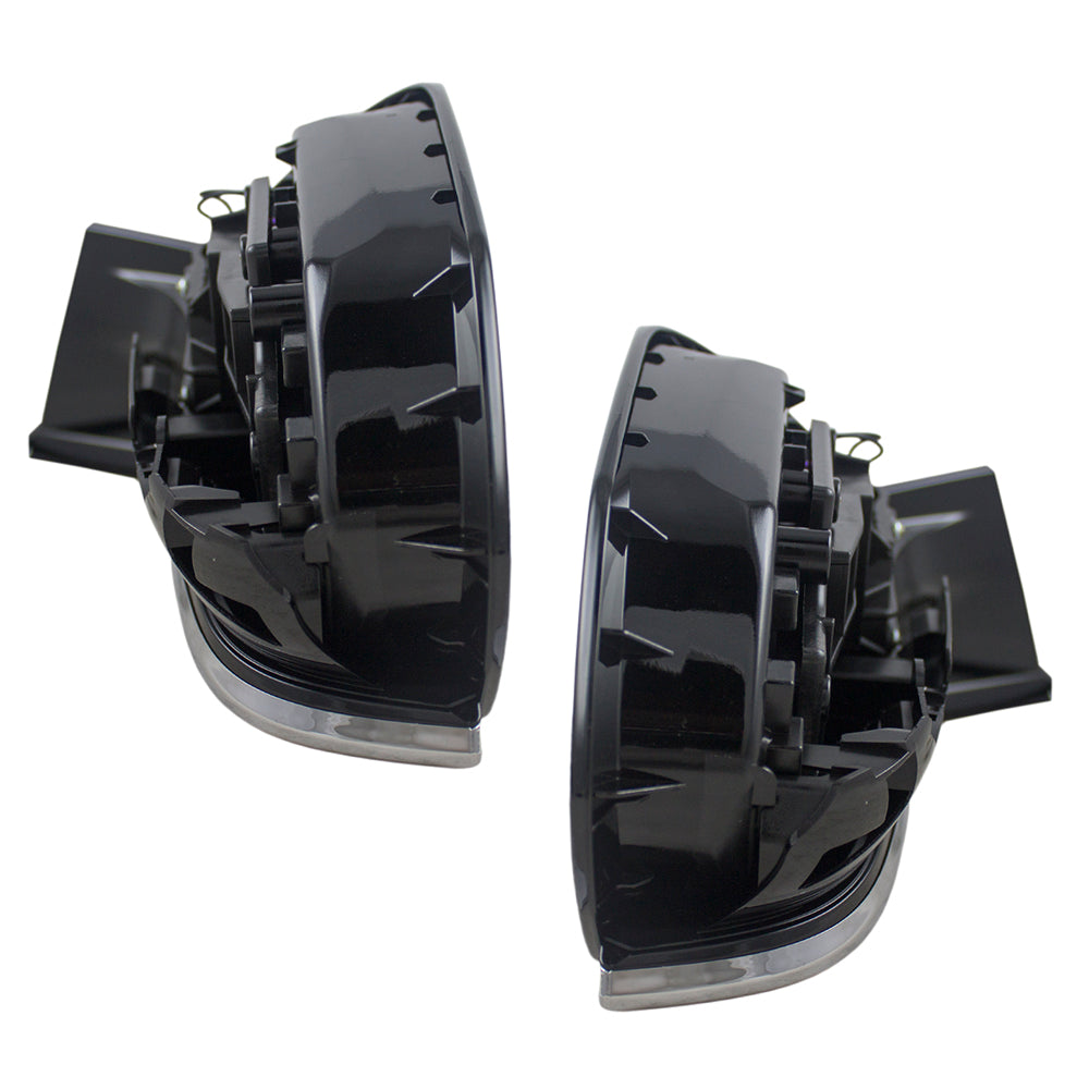 Brock Replacement Pair Set Power Side View Mirrors Heated Textured Base Ready-to-Paint Cap Compatible with 16-18 Prius & Prime