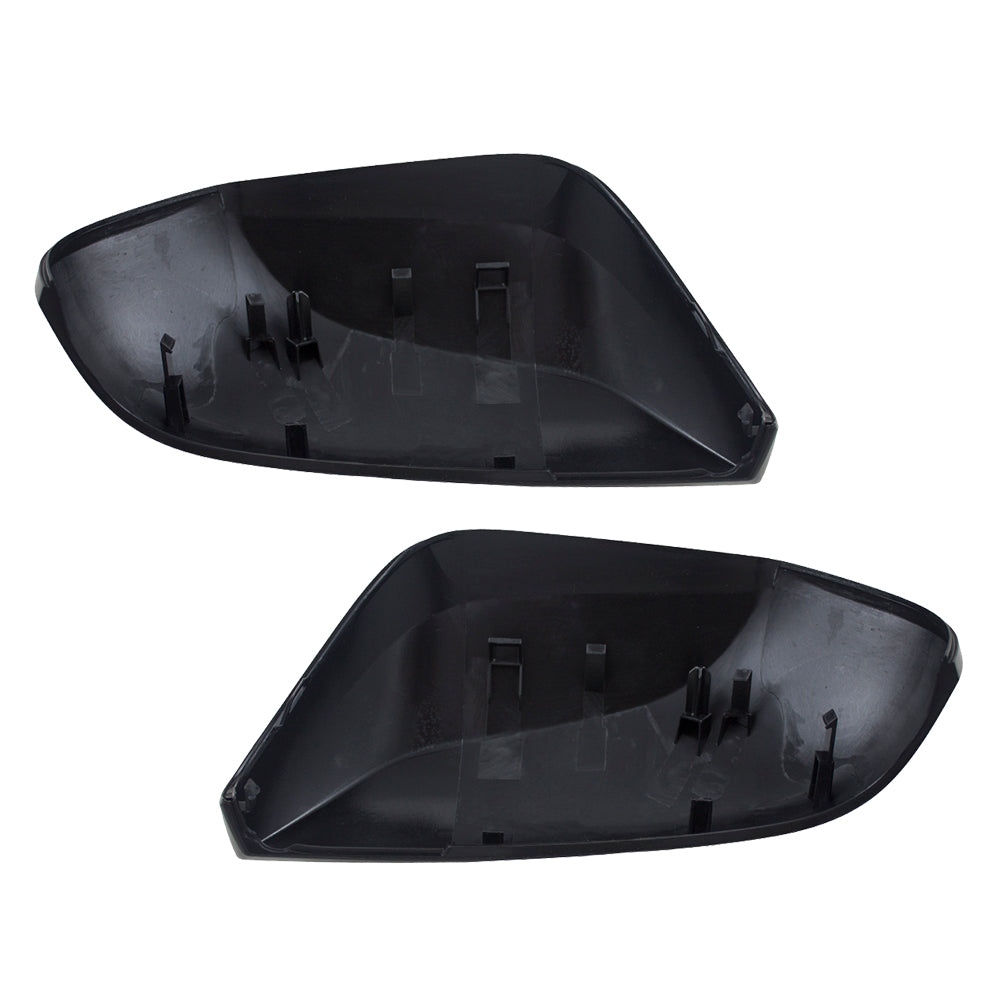 Brock Replacement Pair Set Power Side View Mirrors Heated Textured Base Ready-to-Paint Cap Compatible with 16-18 Prius & Prime