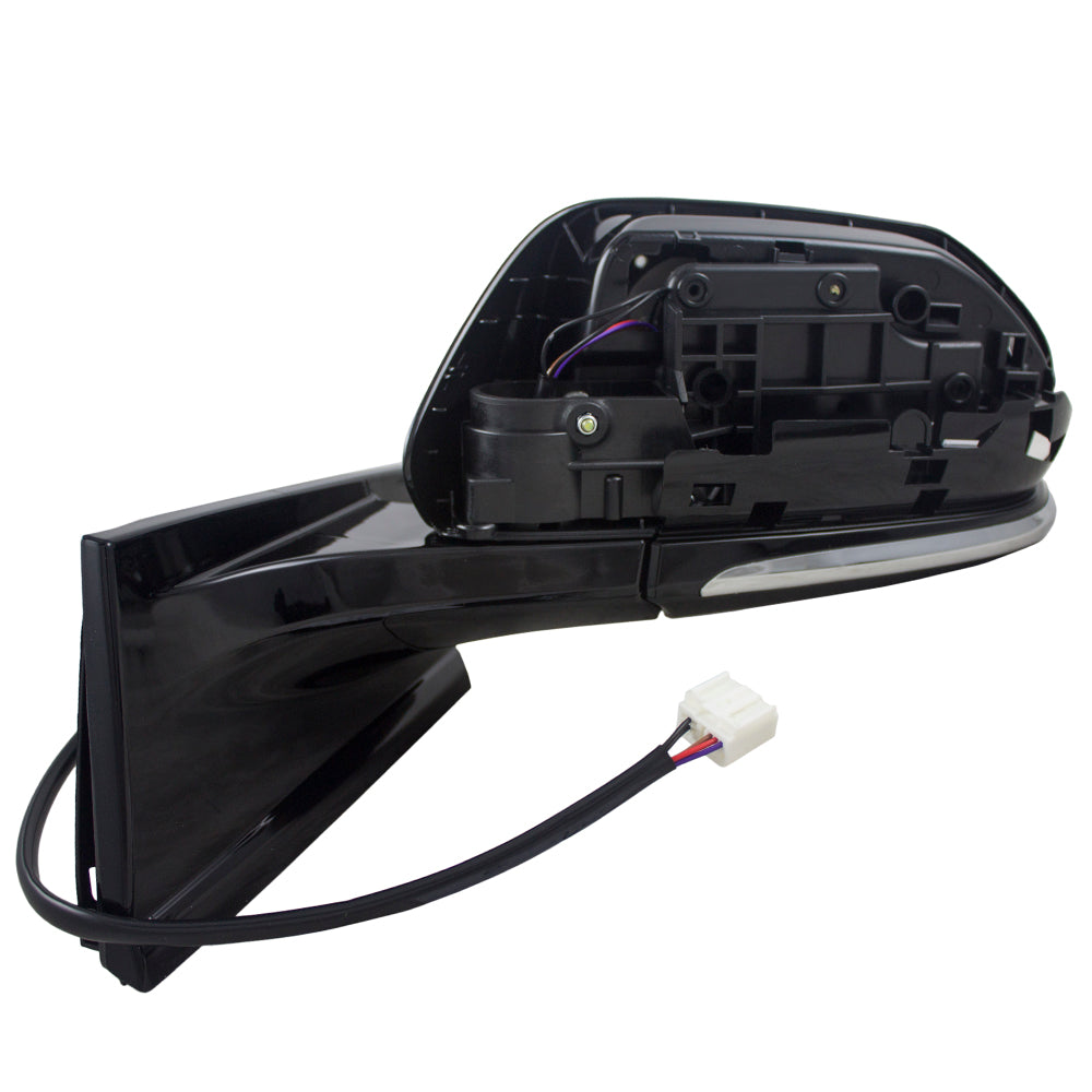 Brock Replacement Drivers Power Side View Mirror Heated Textured Base Ready-to-Paint Cap Compatible with 16-18 Prius & Prime