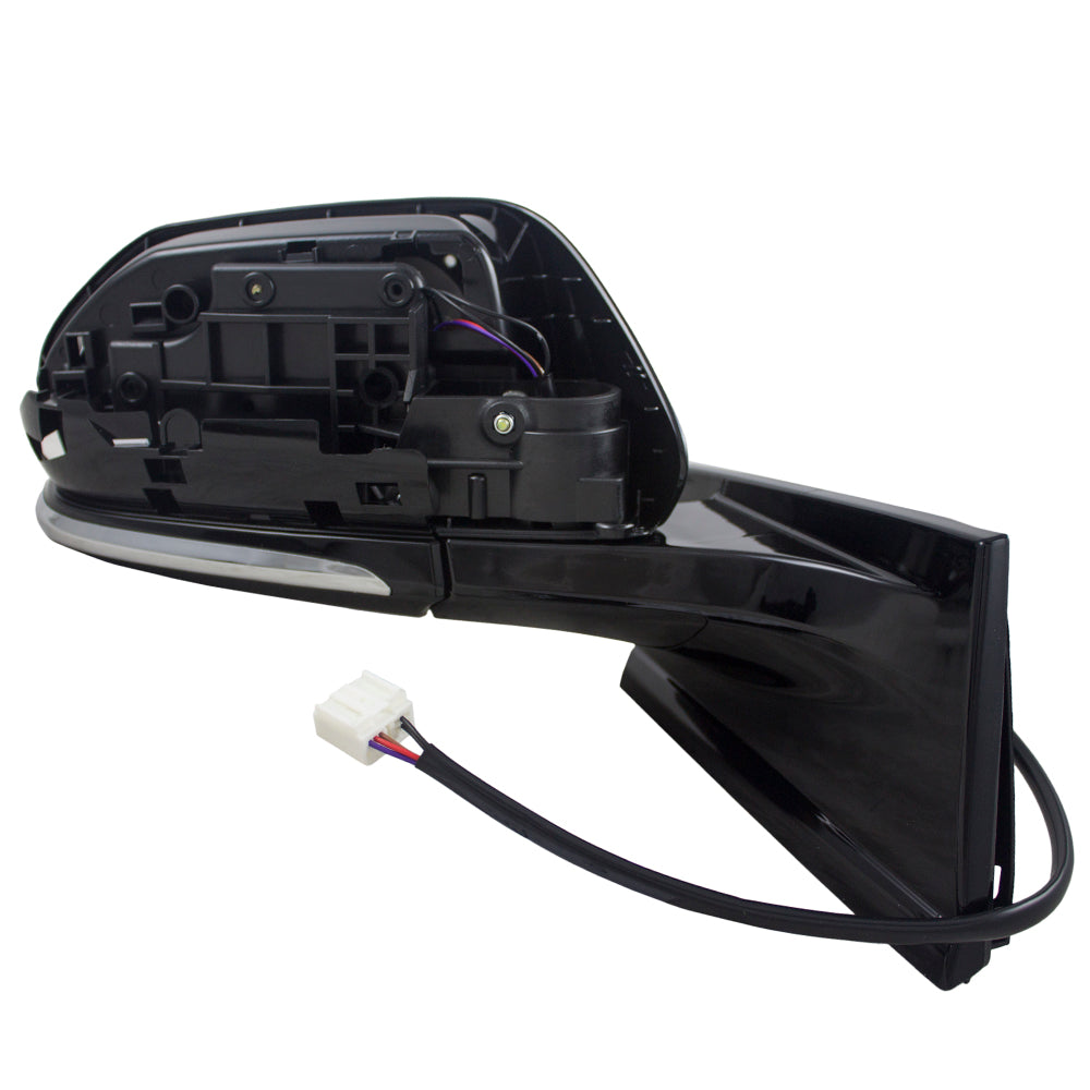 Brock Replacement Passengers Power Side View Mirror Heated Textured Base Ready-to-Paint Cap Compatible with 16-18 Prius & Prime 87910-47410
