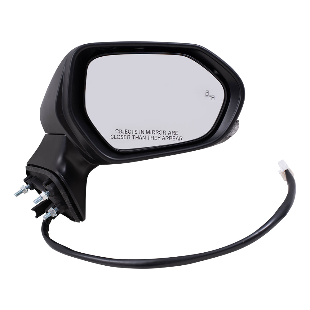 Brock Replacement Power Mirrors Paint to Match Black with Heat, Signal, Blind Spot Detection and Memory without Camera and Auto Dim Compatible with 2019-2020 Toyota Avalon