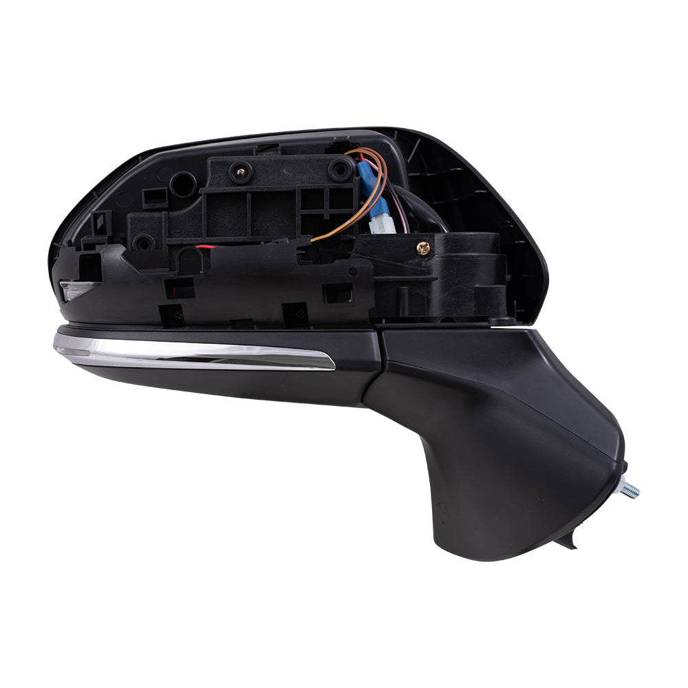 Brock Replacement Power Mirrors Paint to Match Black with Heat, Signal, Blind Spot Detection and Memory without Camera and Auto Dim Compatible with 2019-2020 Toyota Avalon