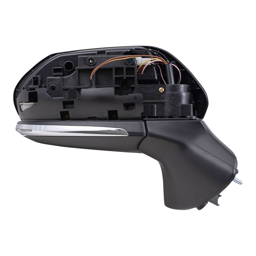 Brock Replacement Passenger Side Power Mirrors Paint to Match Black with Heat, Signal and Blind Spot Detection W/O Memory, Camera and Auto Dim Compatible with 2019-2020 Toyota Avalon