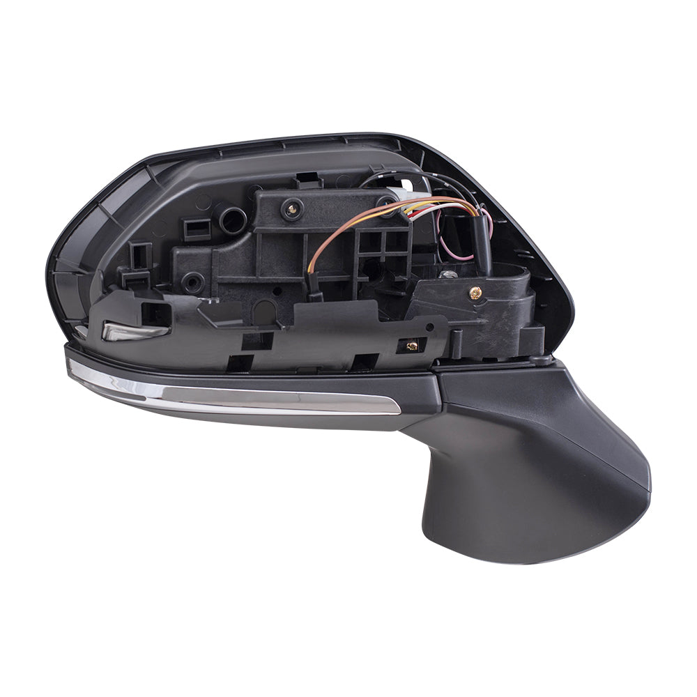 Brock Replacement Passenger Side Power Mirrors Paint to Match Black with Heat, Signal and Blind Spot Detection W/O Memory, Camera and Auto Dim Compatible with 2019-2020 Toyota Avalon
