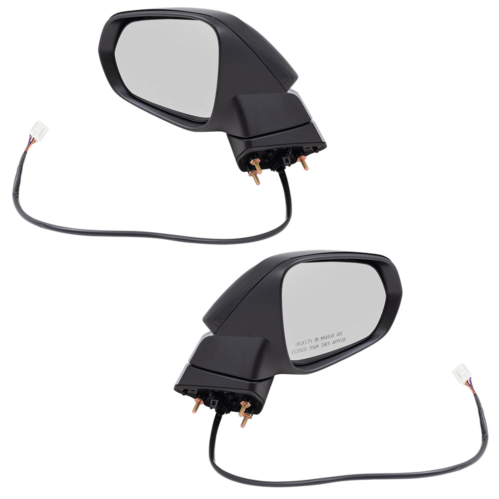 Brock Replacement Pair Set Power Heated Signal Manual Folding Side View Mirrors Compatible with 2016-2019 RX350 879400E230C0 879100E230C0