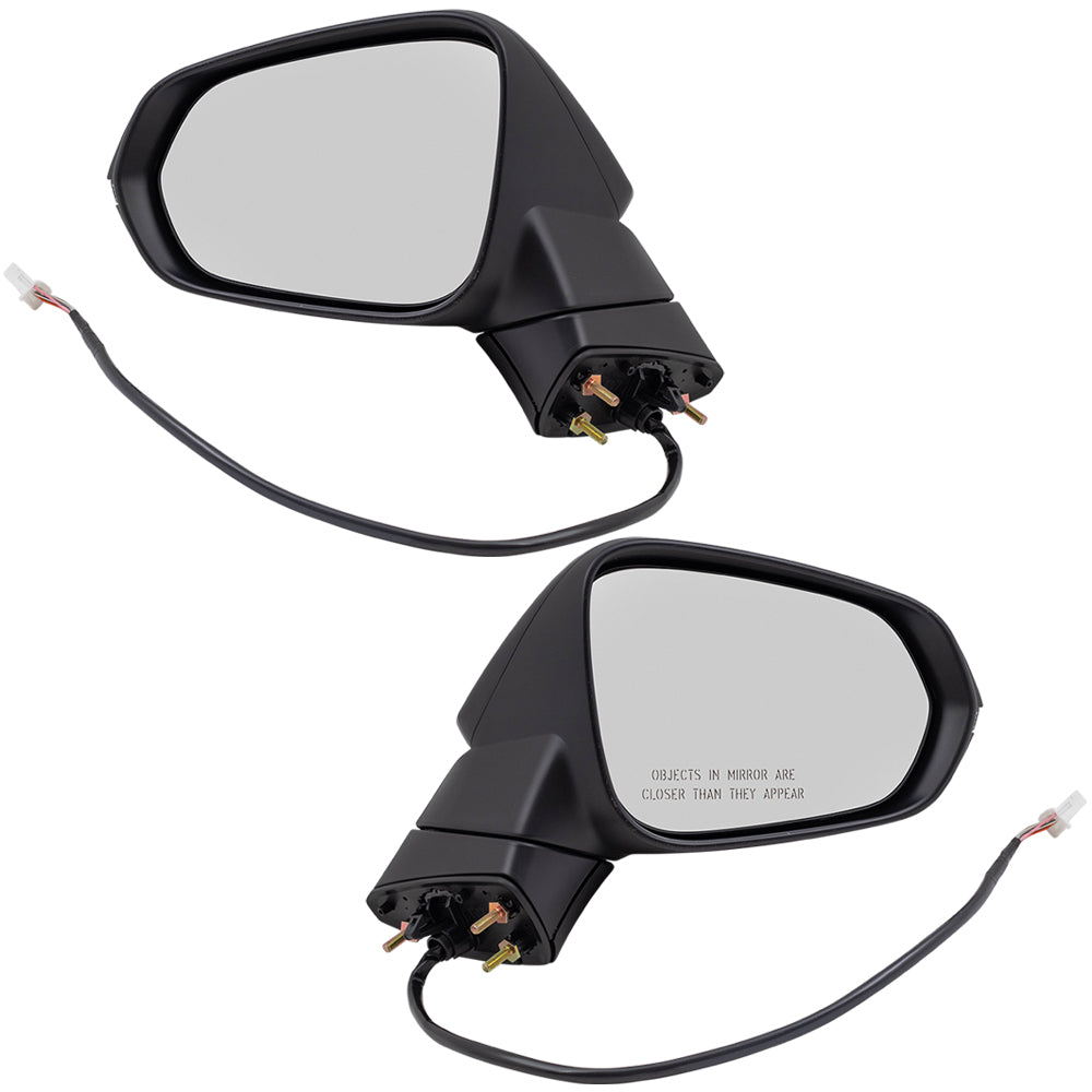 Brock Replacement Driver and Passenger Set Pair Power Heated Signal Memory Side View Mirrors Compatible with 2015-2017 NX200t NX300h 8794078020C0 8791078020C0