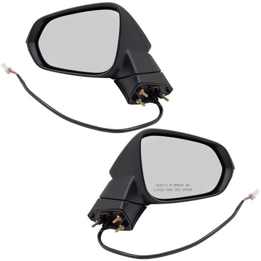 Brock Replacement Driver and Passenger Set Pair Power Heated Signal Memory Side View Mirrors Compatible with 2015-2017 NX200t NX300h 8794078020C0 8791078020C0