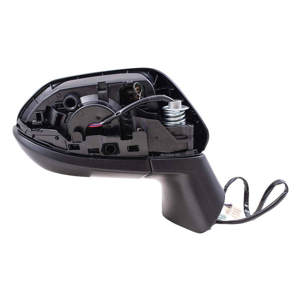 Brock Replacement Passenger Side Power Mirror Paint to Match Black with Heat without Signal and Blind Spot Detection Compatible with 2020 Toyota Corolla Sedan JAPAN BUILT