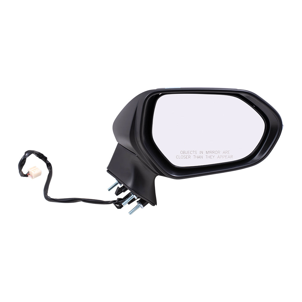 Brock Replacement Passenger Side Power Mirror Paint to Match Black with Heat and Signal without Blind Spot Detection Compatible with 2020 Toyota Corolla Sedan JAPAN BUILT