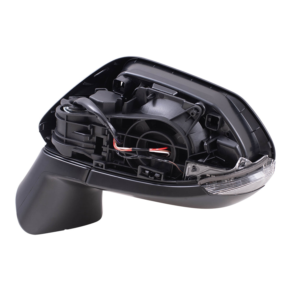 Brock Replacement Driver Side Power Mirror Paint to Match Black with Heat, Signal & Blind Spot Detection Compatible with 2019-2021 Corolla Hatchback & 2020 Corolla Sedan