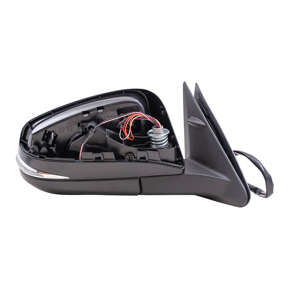 Brock Replacement Passenger Side Power Mirror Paint to Match Black with Heat, Signal & Blind Spot Detection Compatible with 2014-2019 Toyota Highlander & 2014-2019 Toyota Highlander Hybrid