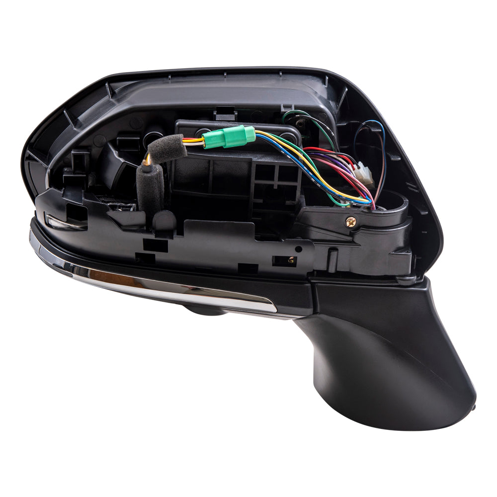 Brock Aftermarket Replacement Passenger Right Power Mirror With Heat-Signal- Camera Paint To Match Black Compatible With 2018-2020 Toyota Camry North America Built