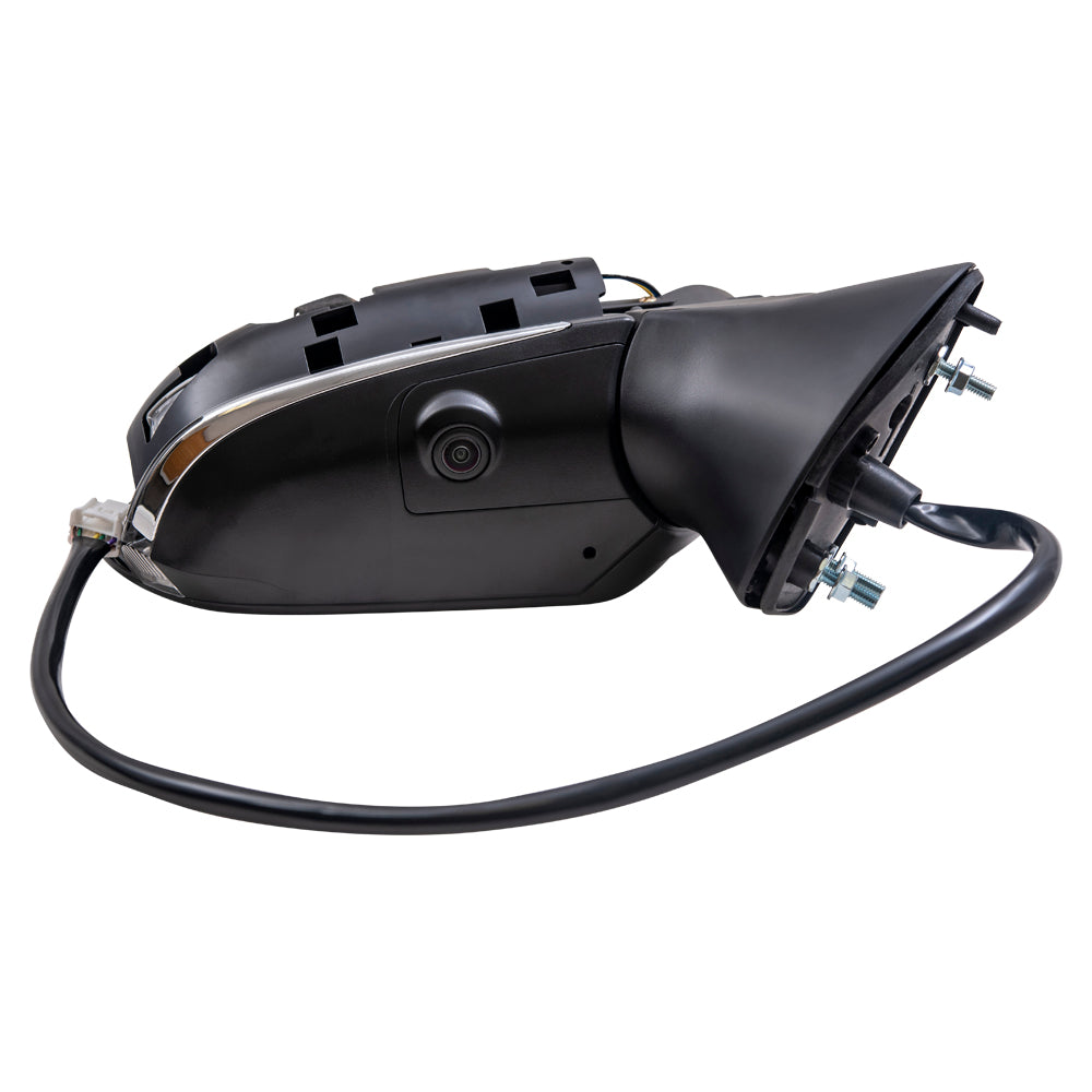 Brock Aftermarket Replacement Passenger Right Power Mirror With Heat-Signal- Camera Paint To Match Black Compatible With 2018-2020 Toyota Camry North America Built