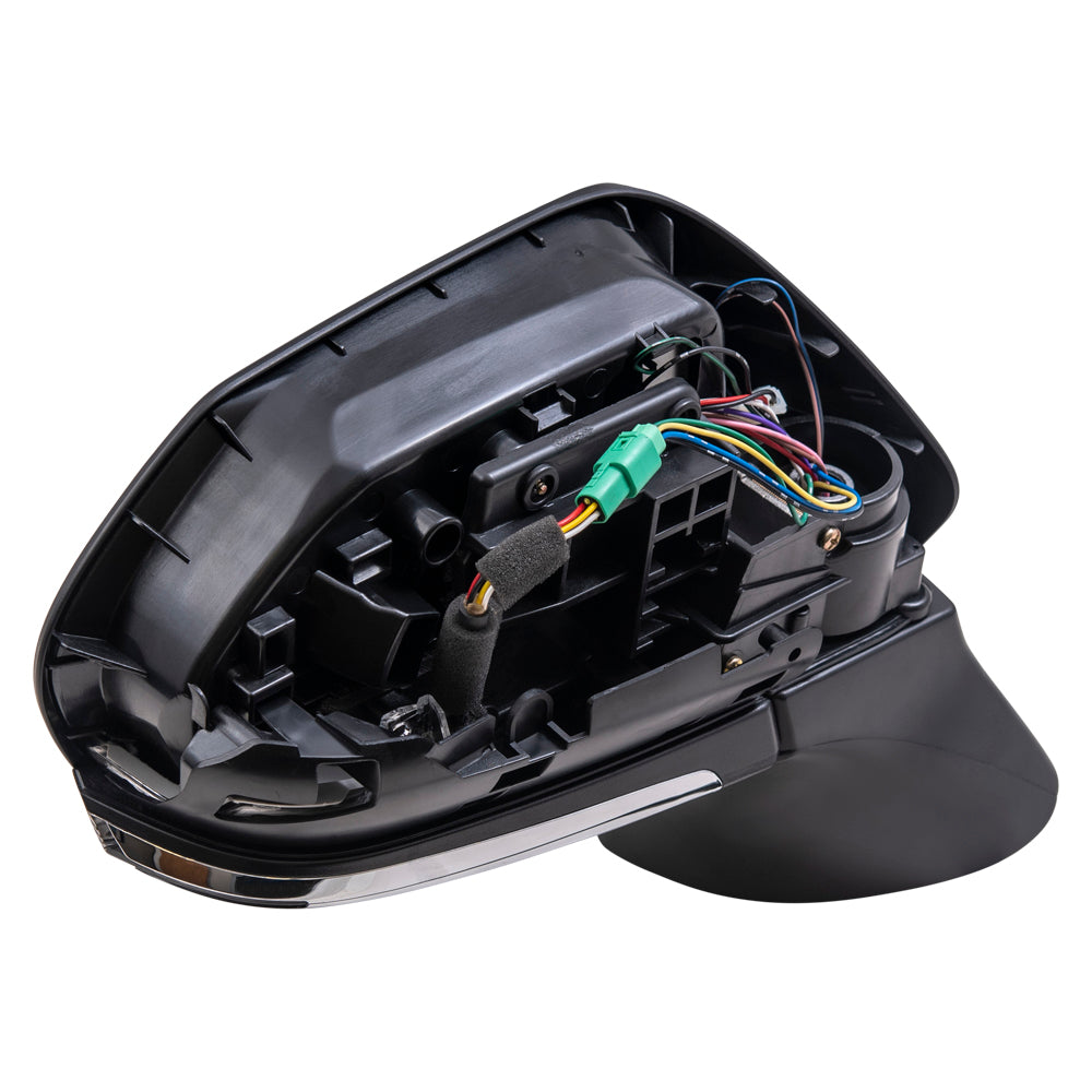 Brock Aftermarket Replacement Passenger Right Power Mirror With Heat-Signal- Camera Paint To Match Black Compatible With 2018-2020 Toyota Camry North America Built