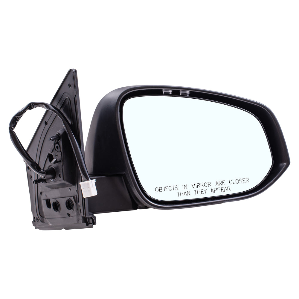 Brock Aftermarket Replacement Passenger Right Power Mirror With Heat-Signal-Blind Spot Detection-Camera Paint To Match Black Compatible With 2016-2018 RAV4 Japan Built