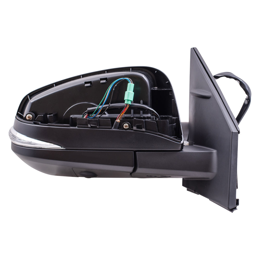 Brock Aftermarket Replacement Passenger Right Power Mirror With Heat-Signal-Blind Spot Detection-Camera Paint To Match Black Compatible With 2016-2018 RAV4 Japan Built