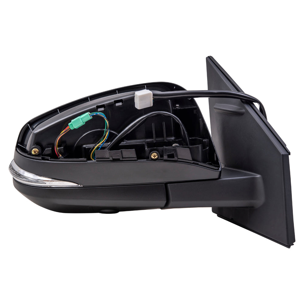 Brock Aftermarket Replacement Passenger Right Power Mirror With Heat-Signal-Blind Spot Detection-Camera Paint To Match Black Compatible With 2016-2018 Toyota RAV4 North America Built