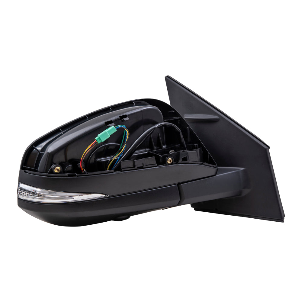 Brock Aftermarket Replacement Passenger Right Power Mirror With Heat-Signal-Blind Spot Detection-Camera Paint To Match Black Compatible With 2016-2018 Toyota RAV4 North America Built