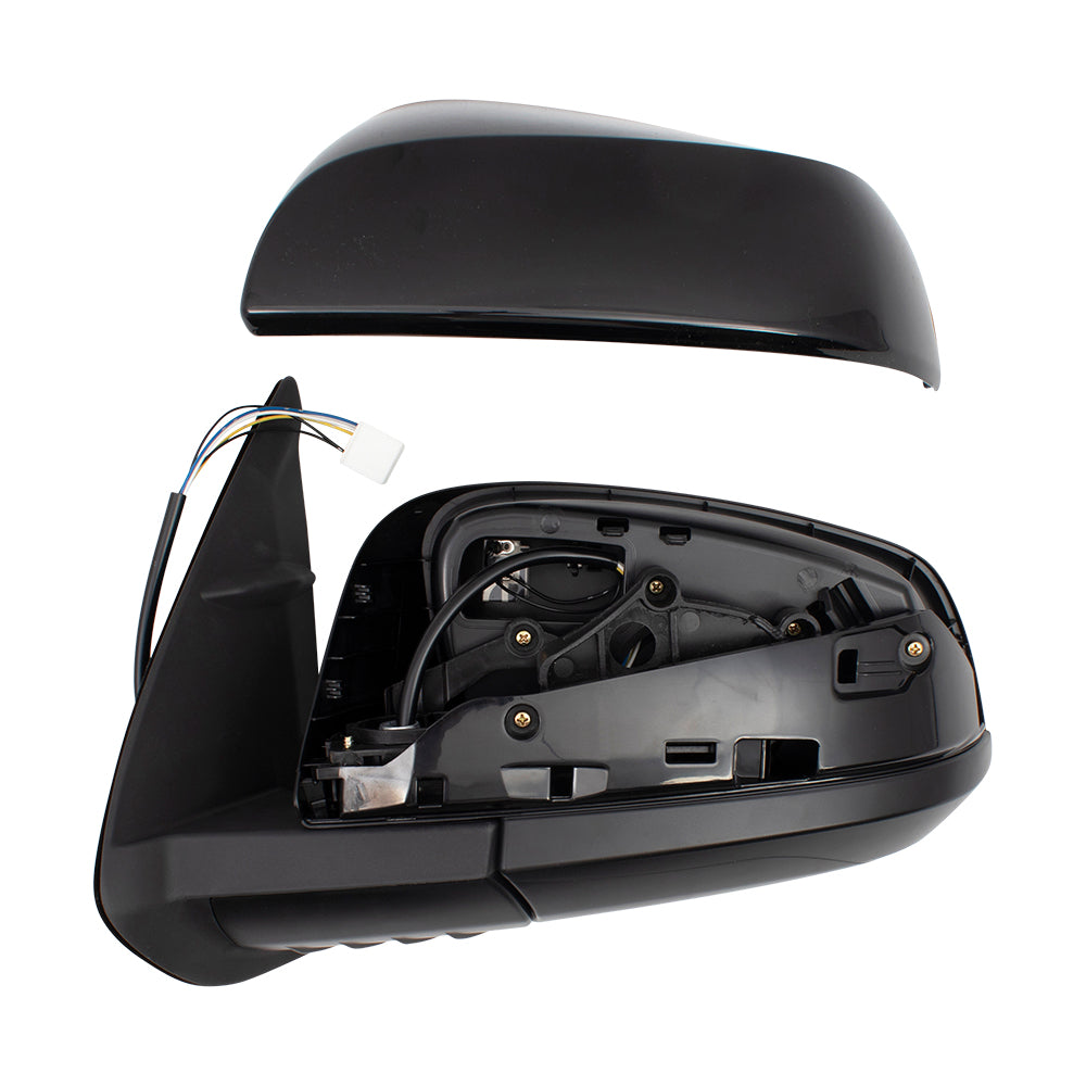 Brock Replacement Pair Set Power Side View Mirrors Heated Compatible with 2016-2018 Tacoma Pickup Truck 8794004230 8791004220