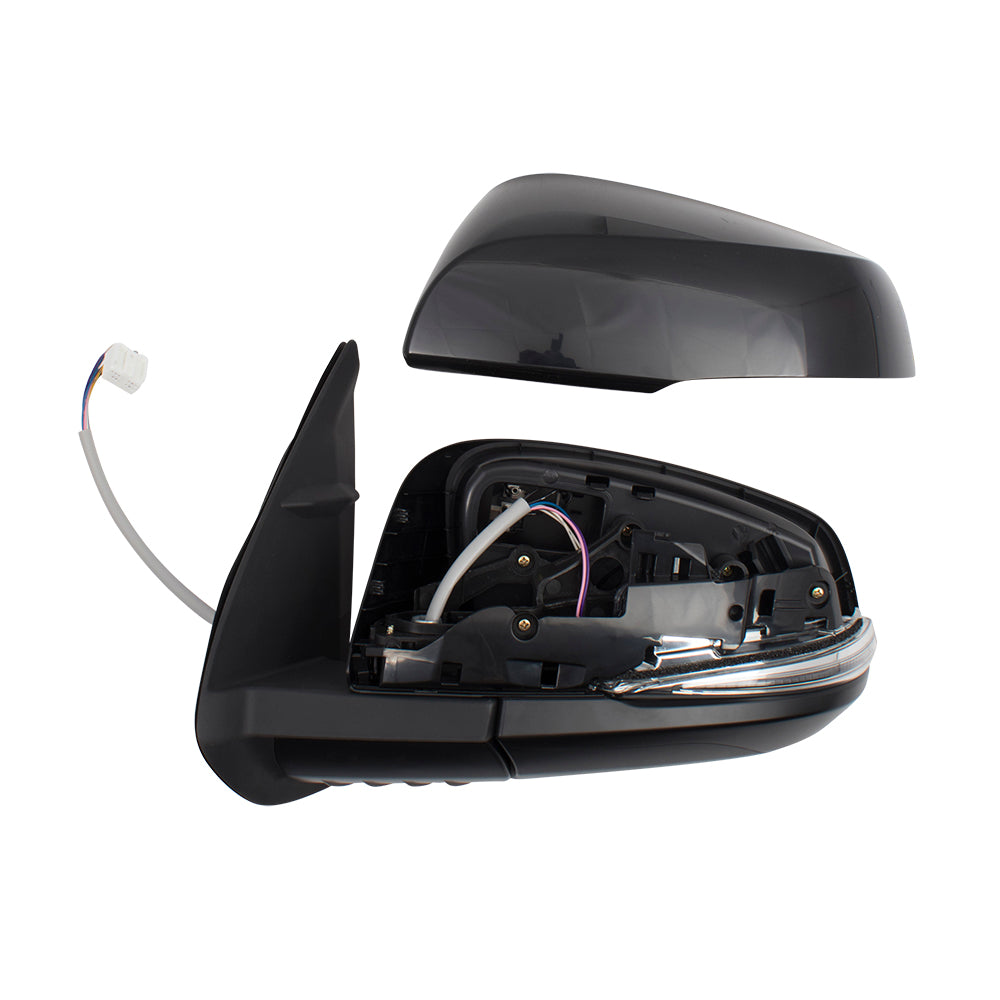 Brock Replacement Pair Set Power Side View Mirrors Heated Signal Left + Right Compatible with 16-18 Tacoma Pickup Truck 8794004240 8791004230