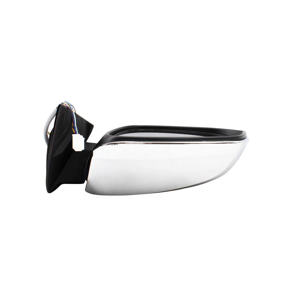 Brock Replacement Pair Set Power Side View Mirrors Heated Signal Chrome Covers Compatible with 16-18 Tacoma Pickup 8794004240 8791004230