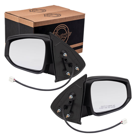 Brock Replacement Pair Set Power Folding Side View Mirrors Heated Textured Compatible with 16-23 Tacoma Pickup Truck 8794004230 8794504050 8791004220 8791504050