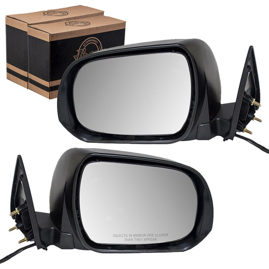Brock Replacement Driver and Passenger Power Side View Mirrors Heated Compatible with 2008-2013 Highlander & Hybrid 8794048303 8791048353