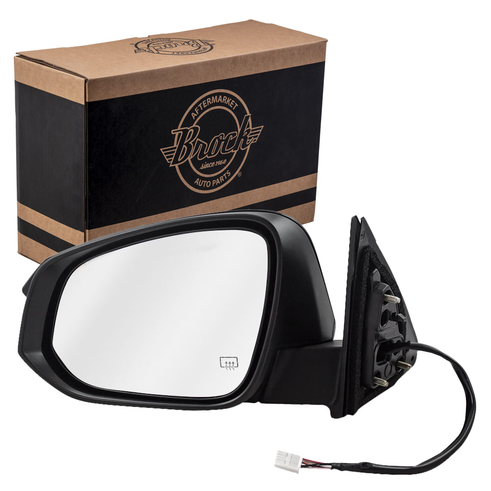 Brock Replacement Drivers Power Side View Mirror Heated Signal Compatible with 2014-2016 Highlander 87940-0E130