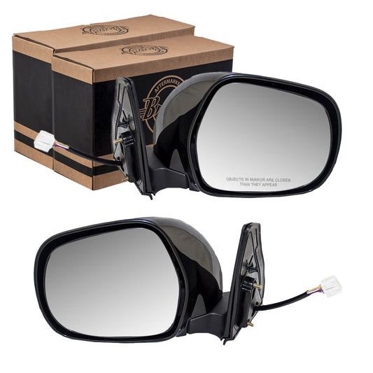 Brock Replacement Driver and Passenger Power Side View Mirrors Heated & Memory Compatible with 2003-2009 GX 470 SUV 87940-6A301-C0 87910-6A431-C0