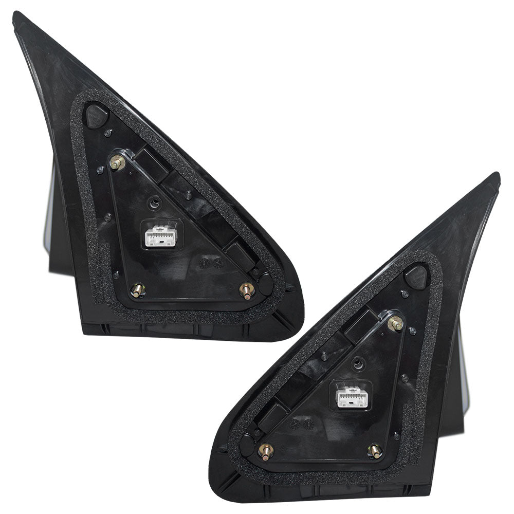 Brock Replacement Pair Set Power Side View Mirrors Heated Chrome Compatible with 14-18 Tundra Pickup Truck 879400C490 879100C470