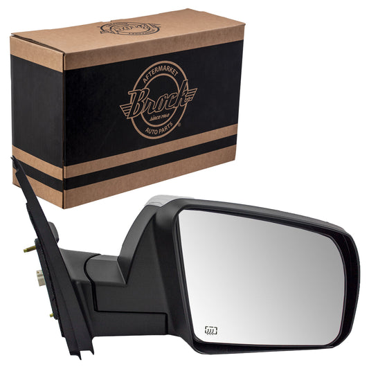 Brock Replacement Passengers Power Side View Mirror Heated Chrome Compatible with 14-18 Tundra Pickup Truck 879100C470
