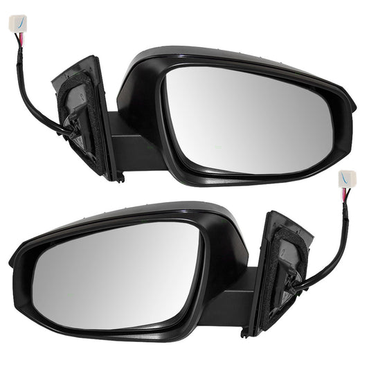 Brock Replacement Driver and Passenger Power Side View Mirrors Heated Signal Compatible with 2013-2015 RAV4 879400R090C0 8791042B80