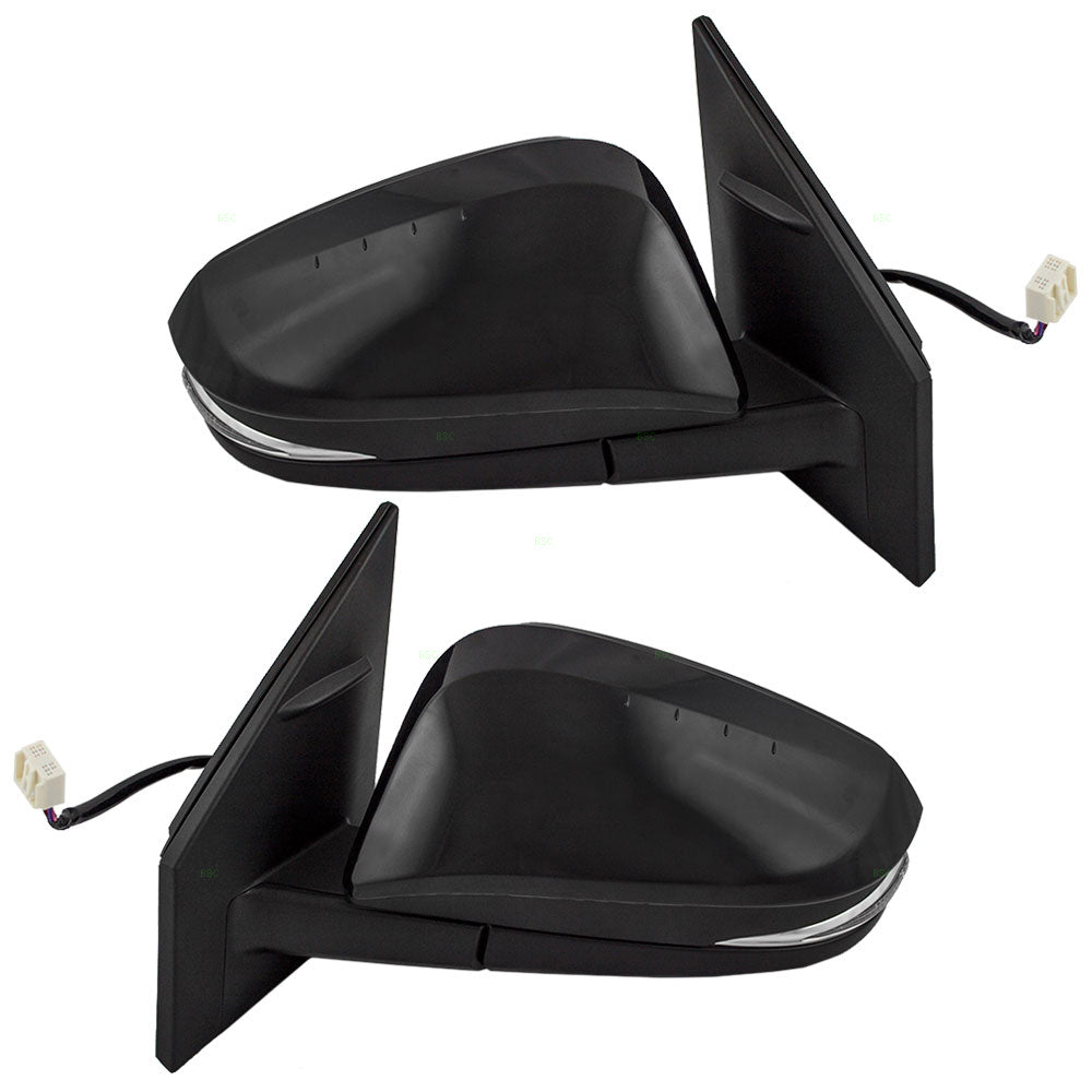 Brock Replacement Driver and Passenger Power Side View Mirrors Heated Signal Compatible with 2013-2015 RAV4 879400R090C0 8791042B80