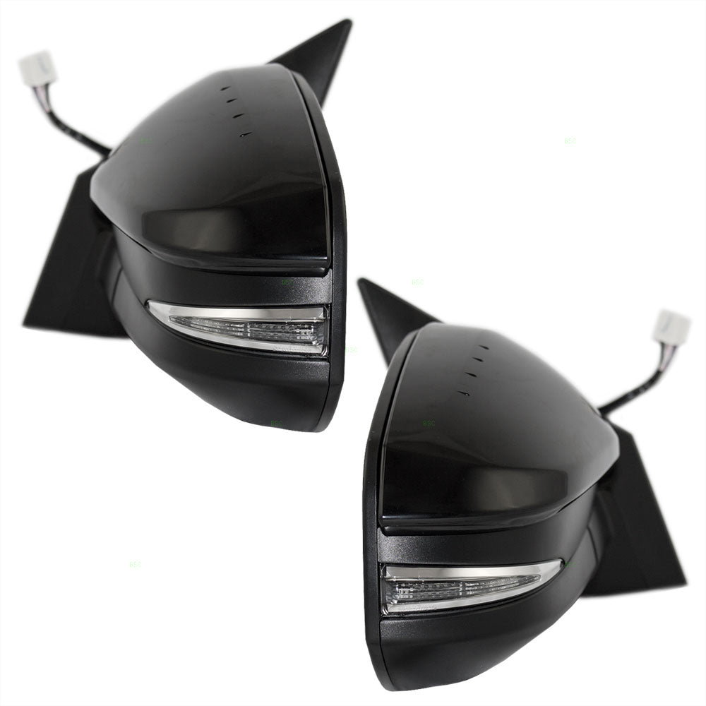 Brock Replacement Driver and Passenger Power Side View Mirrors Heated Signal Compatible with 2013-2015 RAV4 879400R090C0 8791042B80