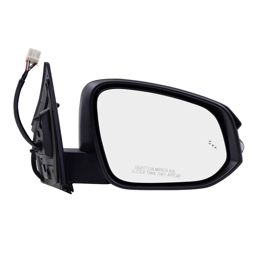 Brock Replacement Passenger Power Sde Mirror Blind Spot Detection Compatible with 13-15 RAV4 87910-0R090-C0