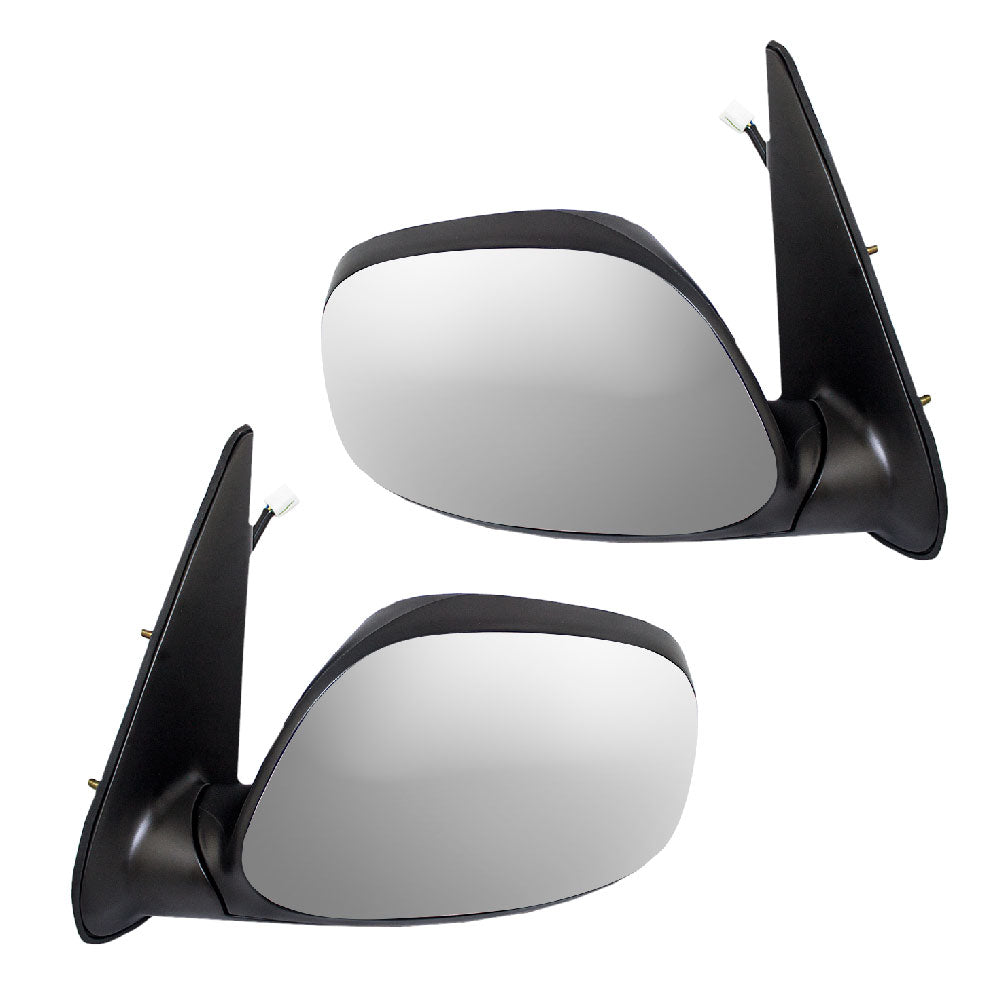 Brock Replacement Driver and Passenger Power Side View Mirrors Heated & Chrome Covers Compatible with 2003-2006 Tundra 2001-2007 Sequoia 879400C150 879100C100