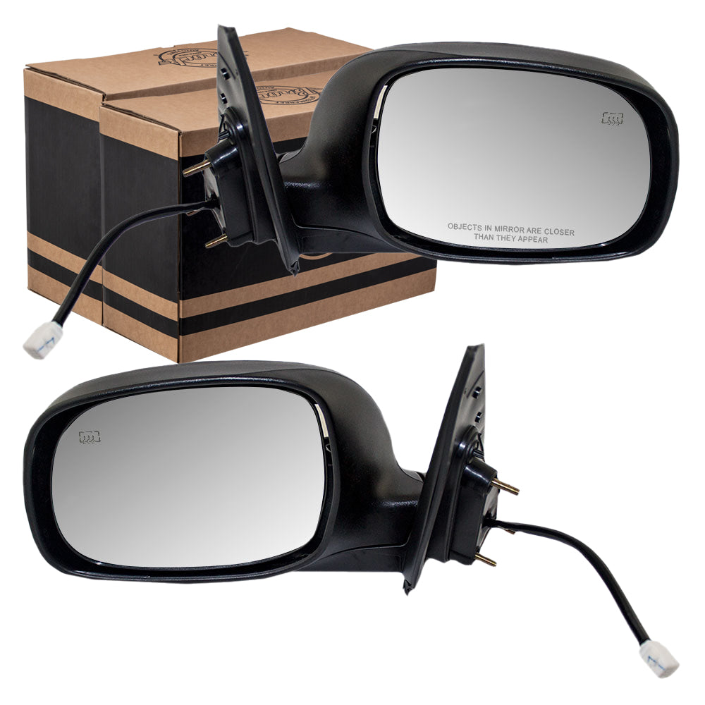 Brock Replacement Driver and Passenger Power Side View Mirror Heated Compatible with 2003-2006 Tundra 2001-2007 Sequoia 879400C070C0 879100C070C0